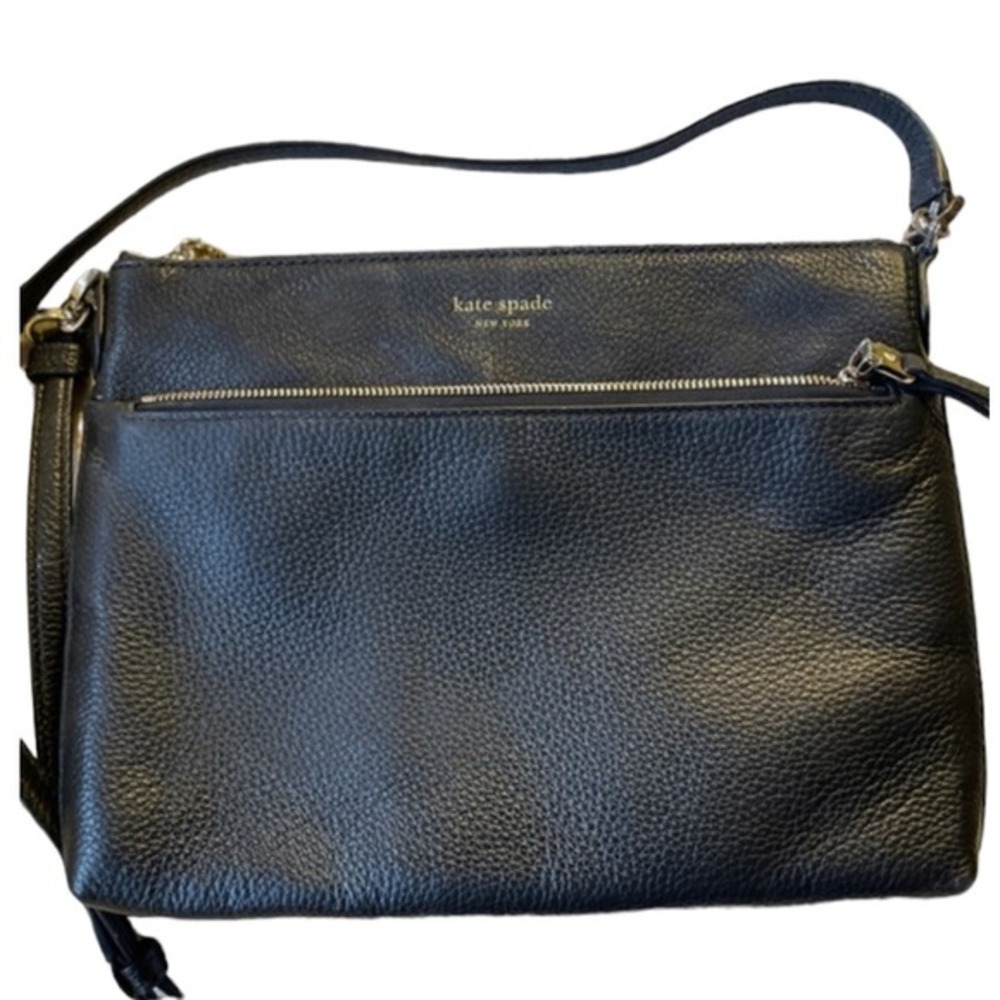 Kate Spade‎ pebble leather crossbody Black/ Gold